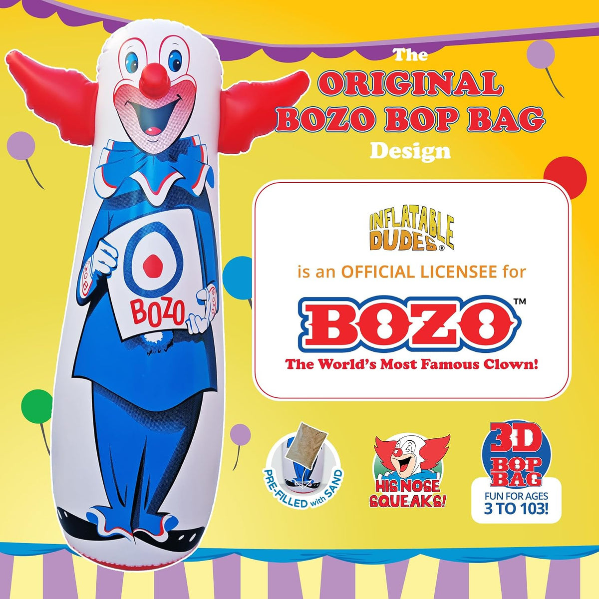Inflatable Dudes kids punching bag bop bag, 47 inch, with sand-filled base in a ninja design - view 31