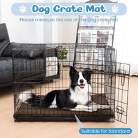 Dog Crate Pad, Washable Cozy Dog Bed Mat for Medium Dogs 36"x23" - 42.0"L x 28.0"W x 1.5"Th / Brown - image 2