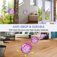 ATHLERIA Magic Flying Orb Ball, Boomerang Hover Balls - Flying Ball with Wand / Pink - image 4