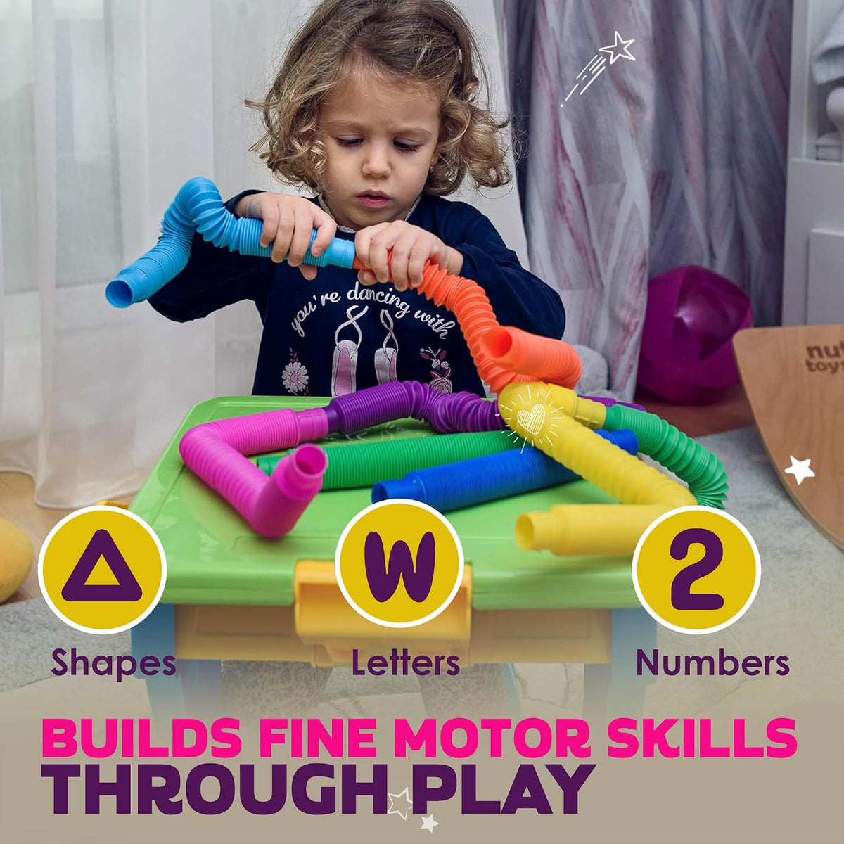 Nutty Toys Pop Tubes, Large 8-Pack Sensory Toys - Large / 8 - image 3