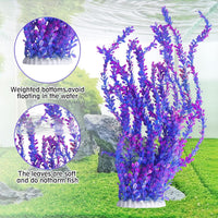 23" Tall Aquarium Plastic Plants - Purple（style B） - image 3