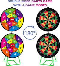 Large Dart Board for Kids, Kids Double-Sided Dart Board with Sticky Balls and Darts, Indoor/Outdoor Sport Fun Party Play Game Toys, Gifts for 3 4 5 6 7 8 9 10 11 12 Year Old Boys Girls