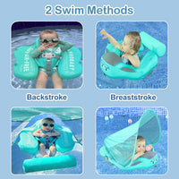 Mambobaby Float with Canopy Size Improved Non Inflatable Infant Baby - GRy - image 3