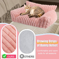 Cute Dog Couch for Medium Large Dogs, Dog Cat Couch Sofa - Small(24x18x10") / Pink - image 4