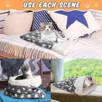 Self Heating Cat Sleeping Bag Indoor Self Warming Cat Bed Cave Heated - Classic Style / Gray - image 4