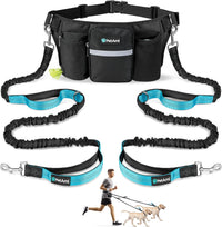 PetAmi Premium Hands Free Dog Leash for 2 Dogs - Black / 2 Leashes