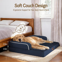 Comfort Expression Orthopedic XL Dog Bed for Large and Extra Large - Navy Blue / 45"L x 35"W x 8"Th - image 3