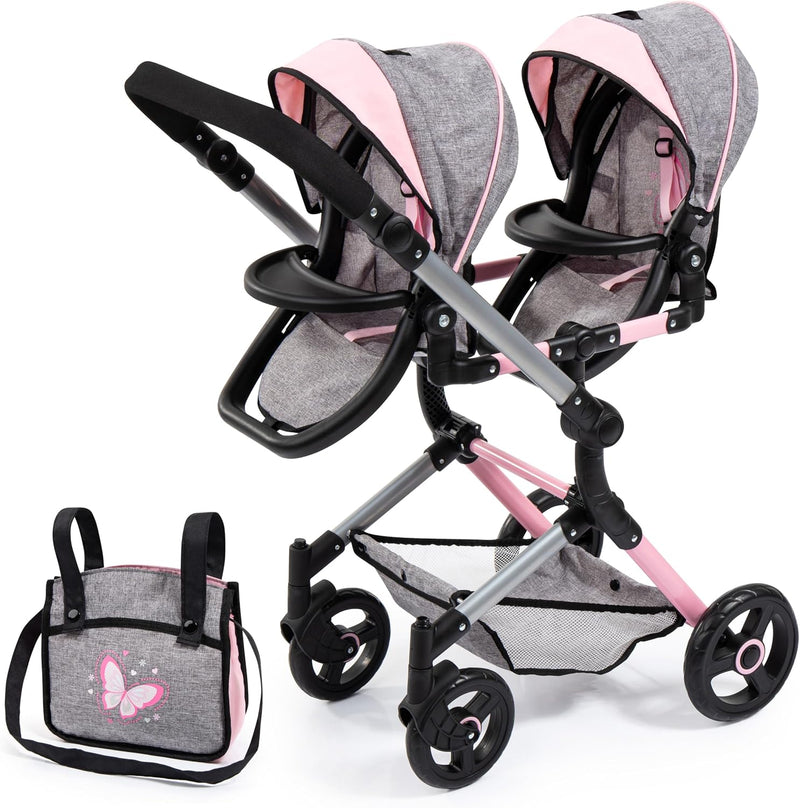 Bayer Twin Doll Pram Neo, 2-Seater Stroller