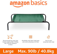 Amazon Basics Cooling Breathable Elevated Dog Bed with Durable Metal - Green / Large - image 2