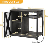 DWVO 40-50 Gallon Aquarium Stand with Power Outlets & LED Light, Cabinet for Fish Tank Accessories Storage - Metal Fish Tank Stand Suitable for Turtle, Reptile Terrarium, 660LBS Capacity, Grey