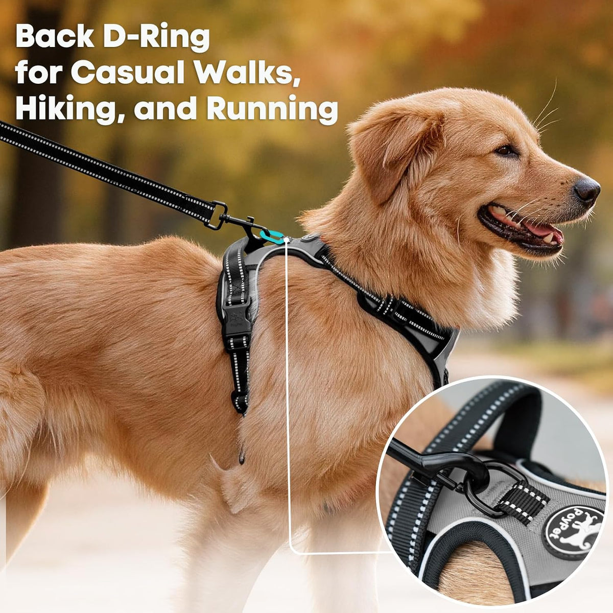 PoyPet No Pull Dog Harness Medium - XL / Gray - image 3