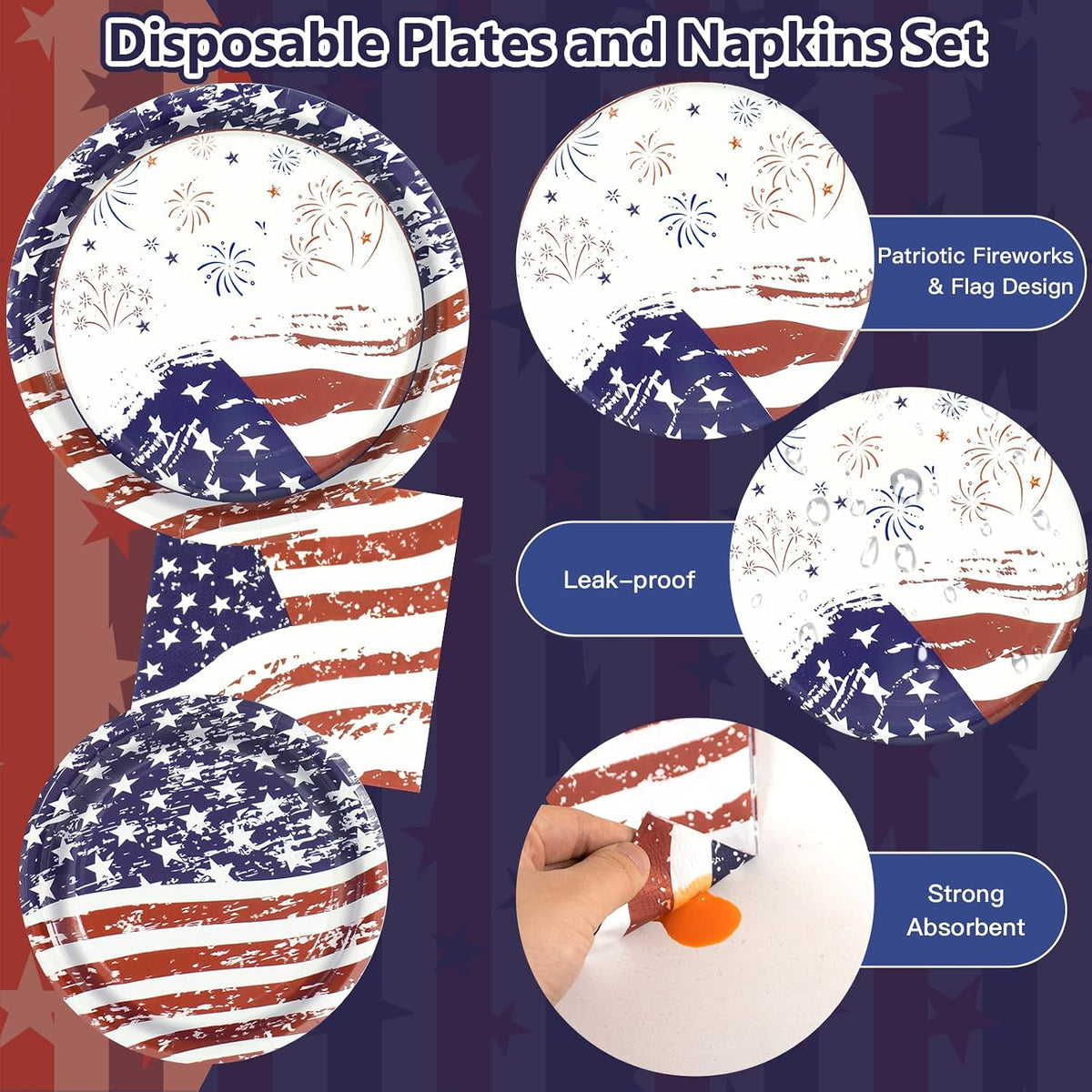 yunhuatdm 180 piece cute ghost Halloween plates and napkins set, black and white - view 21