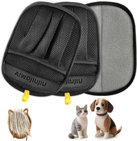 2𝑷𝒄𝒔 Pet Hair Removal Glove for Cats & Dogs, Newly Pro Five-Finger Electrostatic Pet Hair Remover Gloves, Reusable & Washable Magic Brush Pet Hair Removal Tool for Couch, Clothing, Carpet, Car Seat
