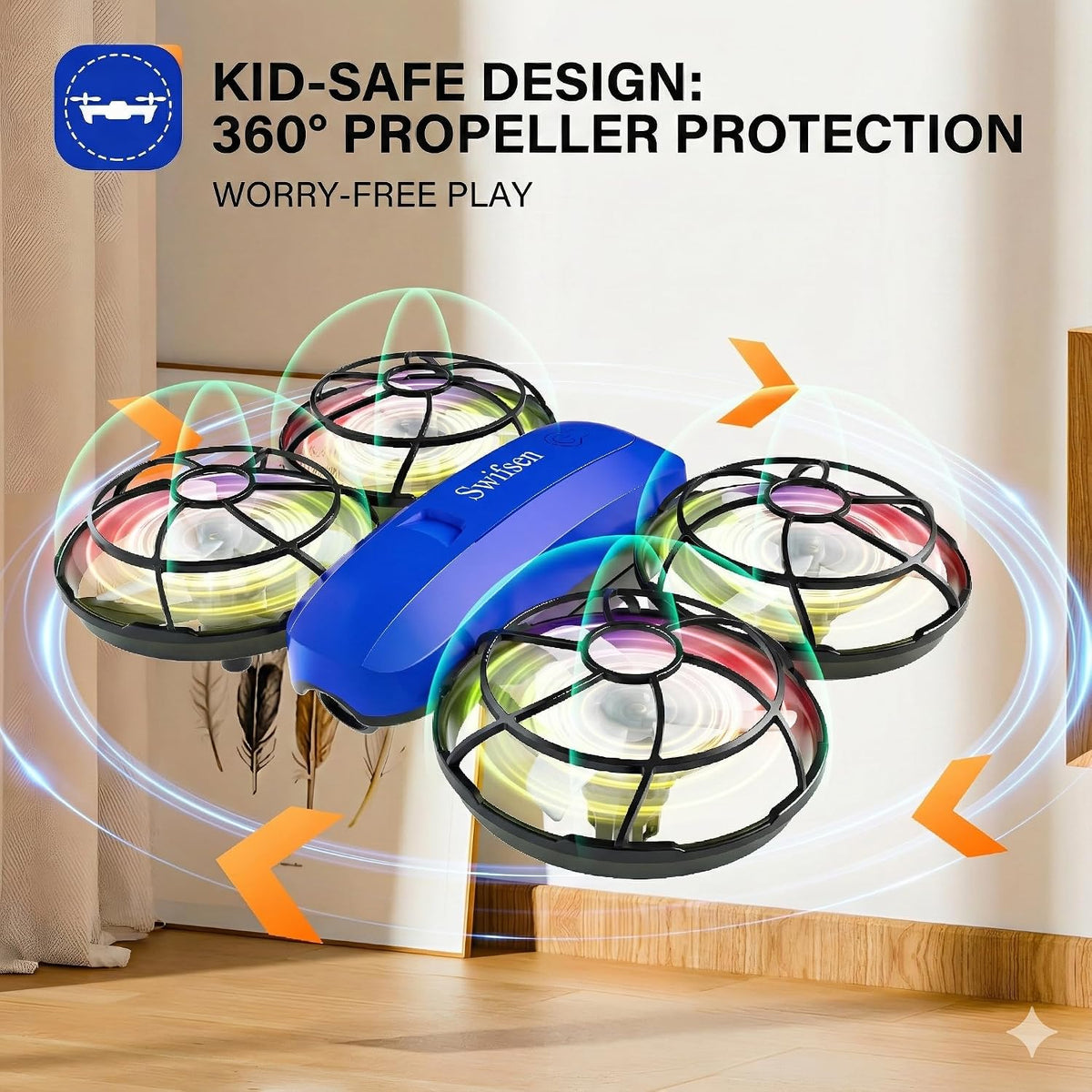 Swifsen Drones for kids Camera - Blue Drone-With Camera - image 3