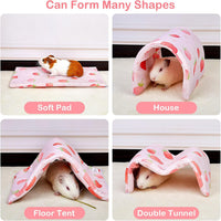 Bienbee Guinea Pig Tunnel, Guinea Pig Hideout - Pink Strawberry - image 4