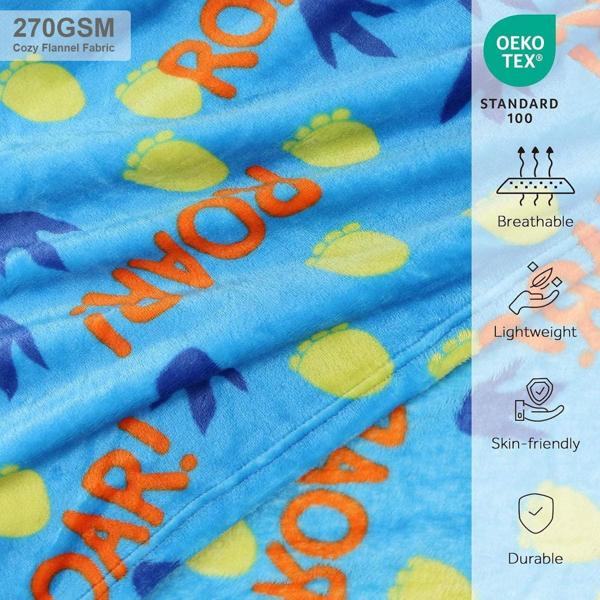 VigorSpring 3-in-1 kids travel pillow and blanket set, plush character pillow with hidden flannel bl - view 14