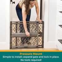 MYPET Paws Portable Pet Gate: 26-40" Wide Expandable - Fieldstone - image 3