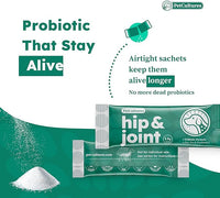 Hip and Joint Synbiotic Formula - 600mg Glucosamine, Chondroitin, MSM, and Probiotics in 30 Packs