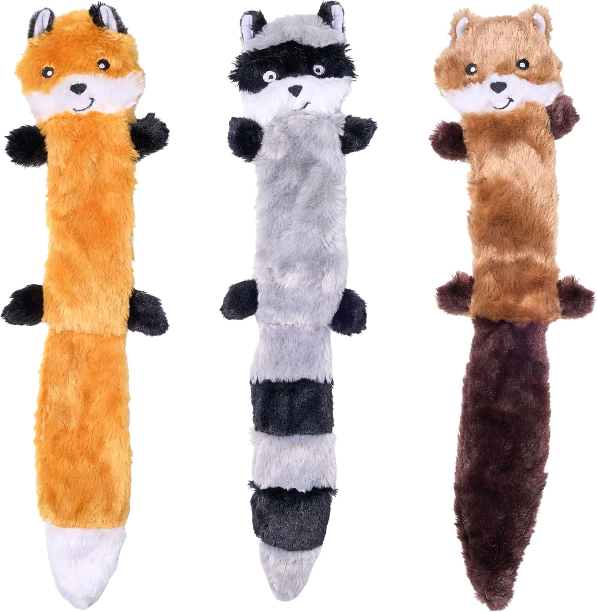 ZippyPaws Skinny Peltz No Stuffing Dog Toy Pack to Keep Them Busy - Variety Pack - Large (3-pack)