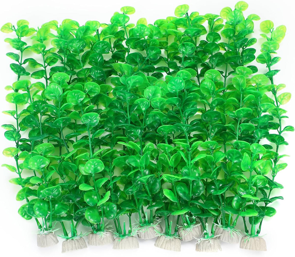AQUANEAT Artificial Fish Tank Plants - Light Green