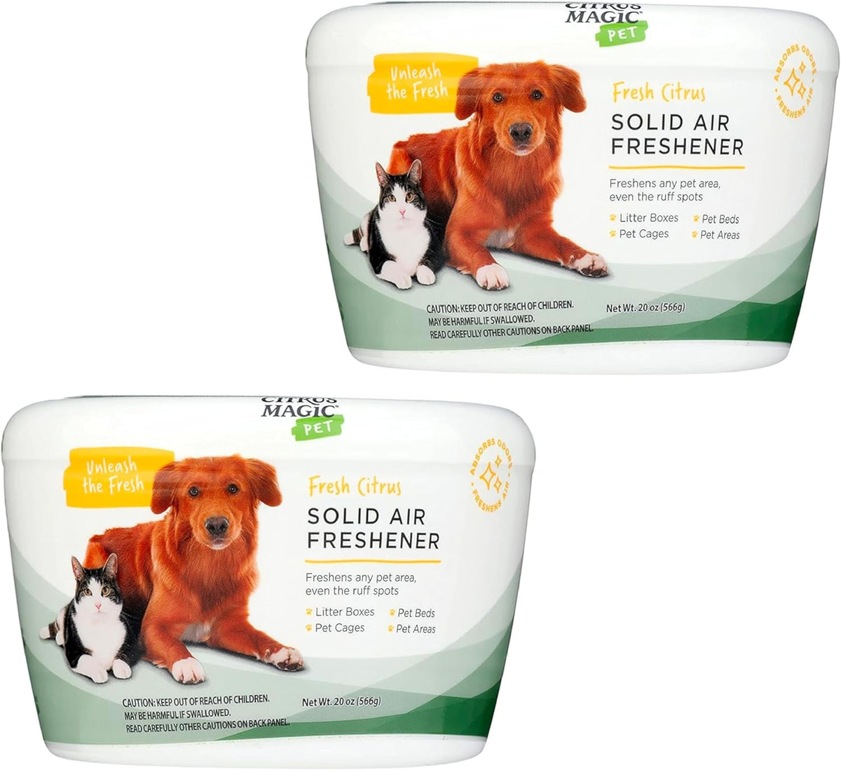 Citrus Magic Pet Solid Air Fresheners - Fresh Citrus / 20 Ounce (Pack of 2) / 20 Ounce (Pack of 2)