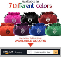 CardKingPro Immense Dice Bags with Pockets, Holds 150+ Dice - Orange - image 4