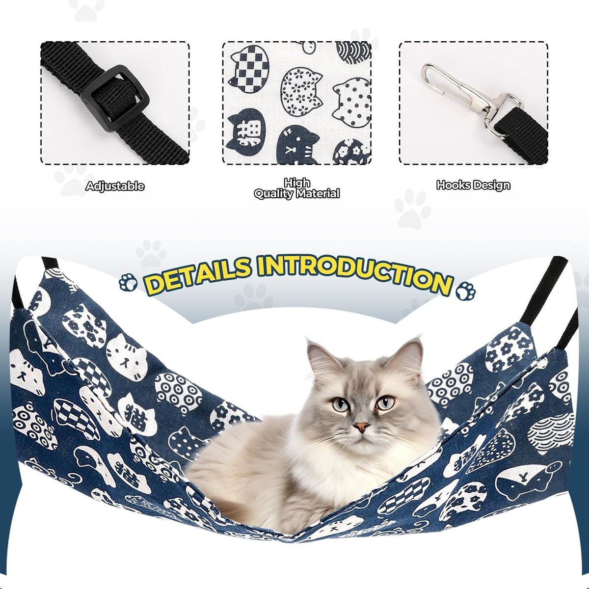 Cat Hammock for Cage Hanging Reversible 2Pack - CAT / L - image 3
