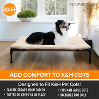 K&H Elevated Dog Bed Pet Cot Pad, X-Large 50x32 Tan – Essentials for Dogs - Large (30 in x 42 in) - image 3