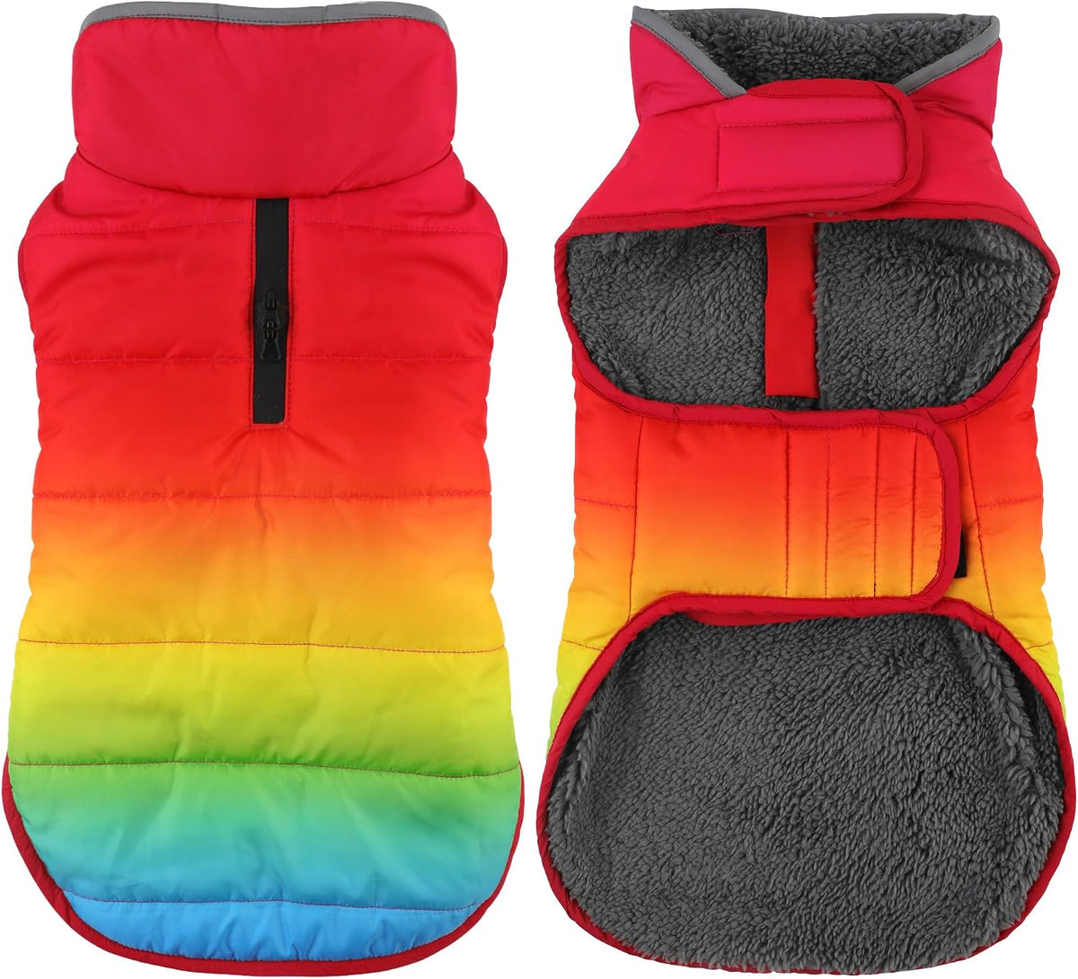 Waterproof Dog Winter Coat - Rainbow / 2XL(Chest Girth:27.6-34.7")