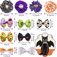 PET SHOW Holiday Dog Bowties Flowers for Small Dogs Slide on Collar – Essentials for Dogs - Halloween-12pcs - image 2