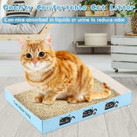 Amyhill 30 Pack Disposable Cat Litter Box Paper Pet Trays - Blue - image 4