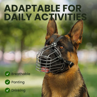 Stainless Steel Wire Basket Dog Muzzle for Husky – Essentials for Dogs - Stainless Steel / Cane Corso - image 4