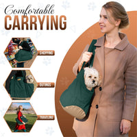 Plush Dog Purse Carrier for Small Dogs, Soft Tote, Black – Essentials for Dogs - Plush Green - image 2