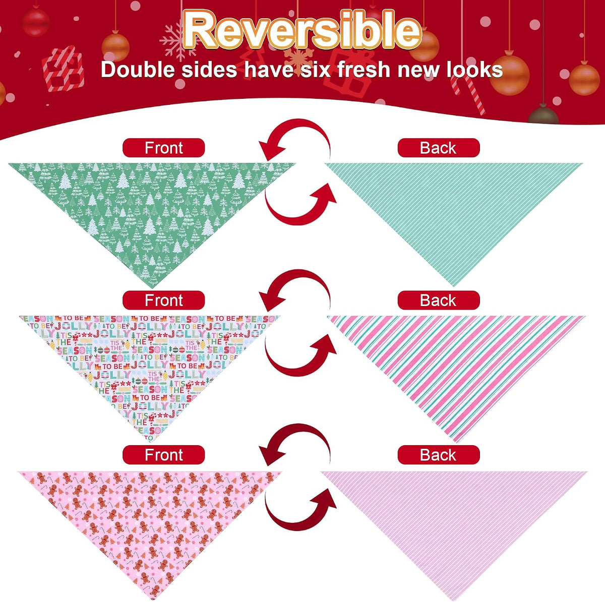 Fall Dog Bandanas Large 3PCS - 26-Color fonts / Small - image 2
