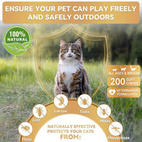 Flea and Tick Prevention for Cats, 200 Soft Chews for Fleas Treatment for Cats, Natural Cat Oral Flea Chewables Support Supplement, Flea and Tick Chews for All Breeds & Sizes