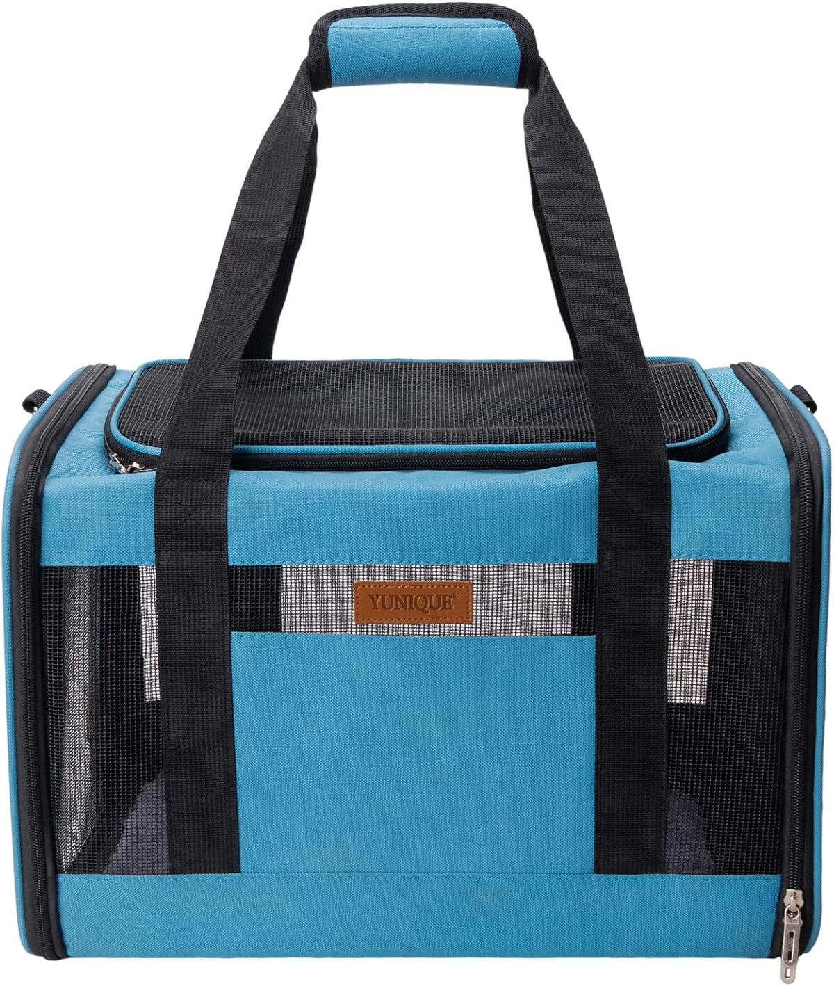 YUNIQUE Soft-Sided Cat & Dog Carrier for Pets Up to 15 Lbs - blue