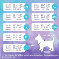 Breathable Dog Recovery Suit for Male/Female, Retro Sky Dye Dog Onesie for Abdominal Wounds, Cone E-Collar Alternative After Surgery to Anti-Licking, Professional Surgery Suit for Dogs