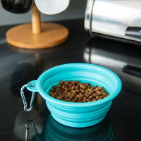 Portable Collapsible Dog Bowl for Water or Food Great Pet Travel Bowl - Brown Black / Standard 12oz 2-Pack - image 3