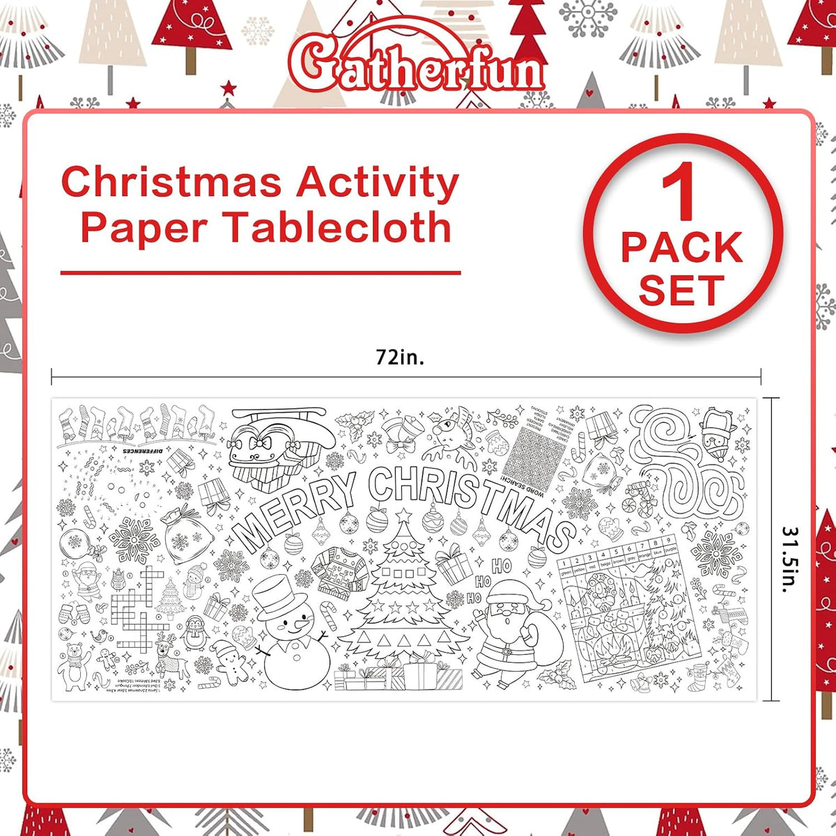 Halloween Activity Poster, Halloween Tablecloth for Kids - Christmas - image 2