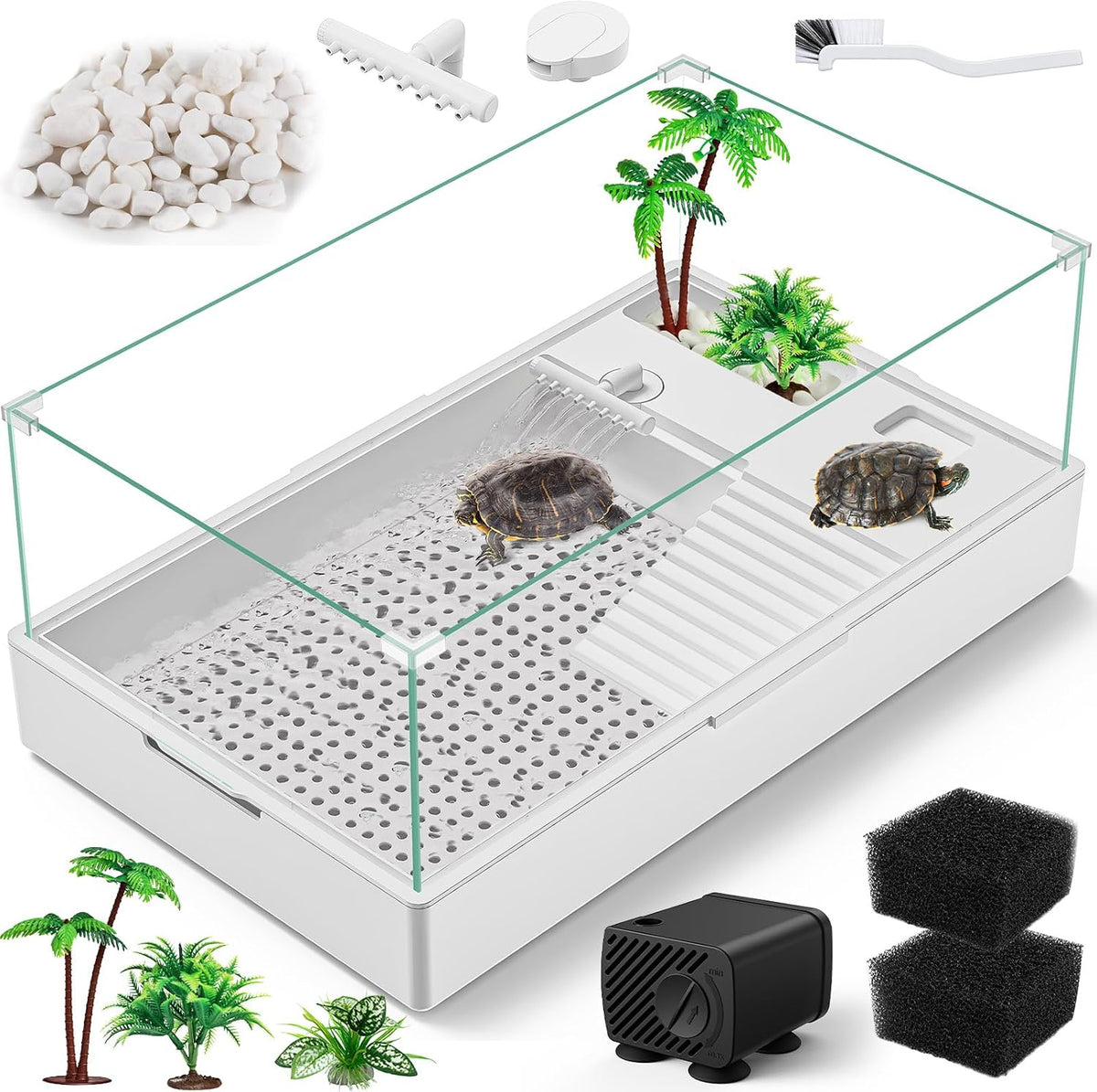 MoonOrange Turtle Tank Kit - L-23.6'' x 14.1'' x 10.4''