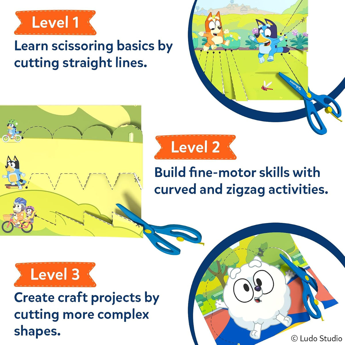 Skillmatics Snip, Scissor Skills, Felt Craft Activity - 3. Bluey - image 4