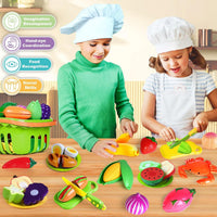 100 Pcs Play Food Set for Kids Kitchen - Green - image 4