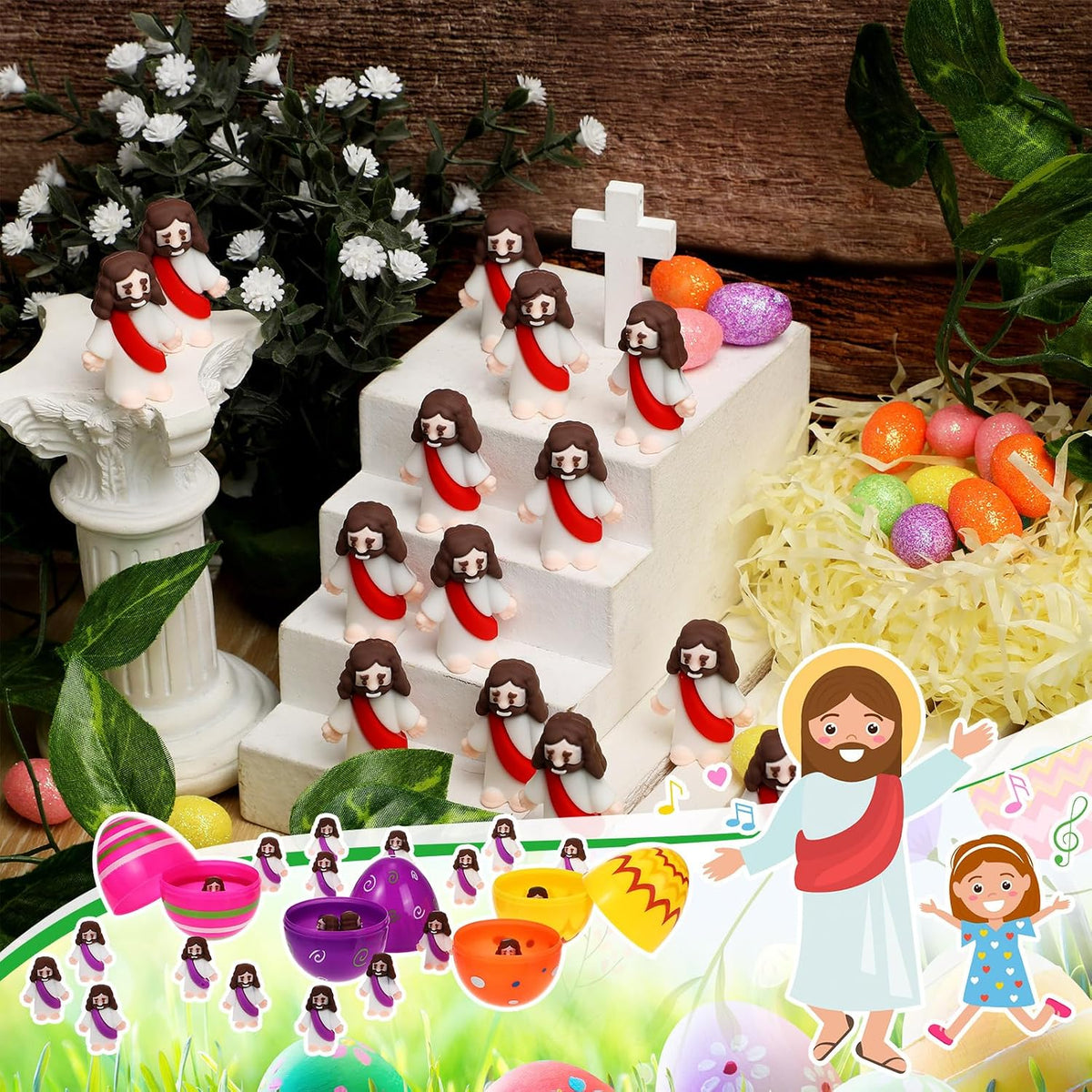 Sumind 50 Pcs Little Jesus Figures Original Design - Red - image 3