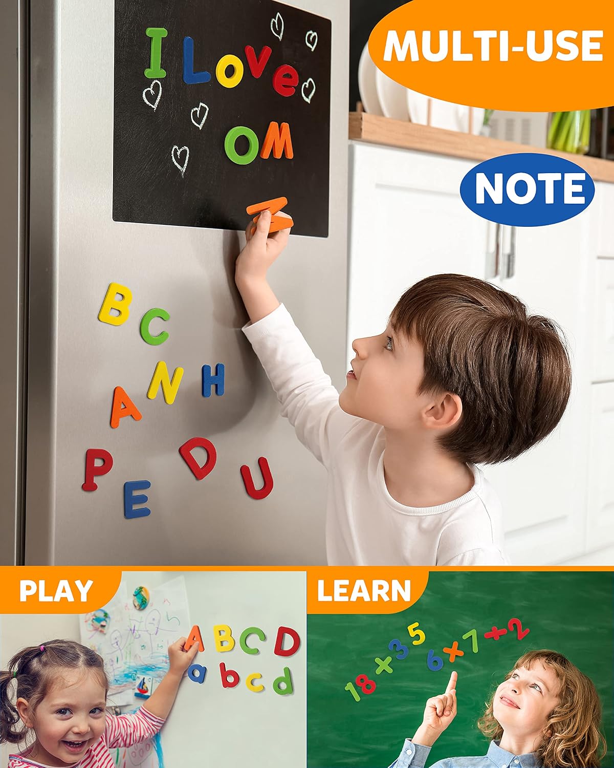 Coogam EVA Magnetic Letters Numbers 78 Pcs Alphabet ABC 123 Fridge - image 3