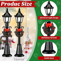 Mudder 12 Pcs Christmas Miniature Village Lamp Post Light - Simple / 8 - image 2