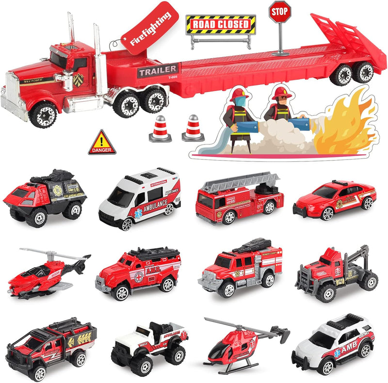 Oriate 28pcs Construction Toys for Kids - Firefighting