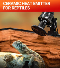 REPTI ZOO 100W Reptile Heat Lamp 2Pack Ceramic Heat Emitter Night - 100W/2PCS - image 4