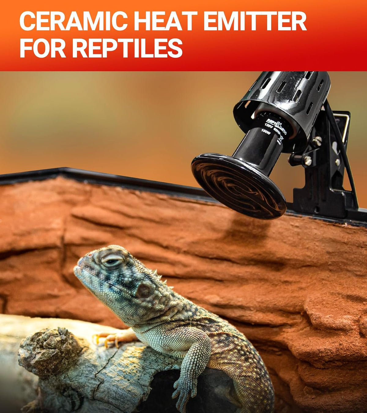 REPTI ZOO 100W Reptile Heat Lamp 2Pack Ceramic Heat Emitter Night - 100W/2PCS - image 4