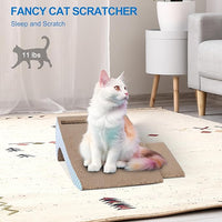 Slope Cut Ball Cat Scraper Combination - Durable Cat Leisure Bed - Indoor Scraper and Play House - Corrugated Toy Cat Birthday - 17.1L*7.4W*6.5H