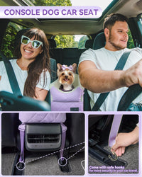 PETSFIT Center Console Dog Car Seat with Adjustable Seat-Rail Anchor - Purple / Small - image 2